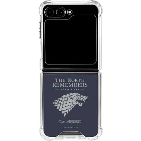 Game of Thrones: House Stark The North Remembers Galaxy Z Flip6 Clear Case